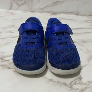 Royal blue toddler boy Nike gym shoes size 9
